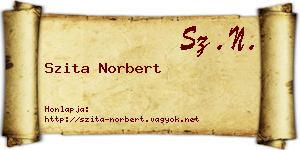 Szita Norbert névjegykártya