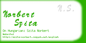 norbert szita business card